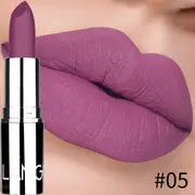 8-Color Velvet Matte Lipsticks - Waterproof & Moisturizing