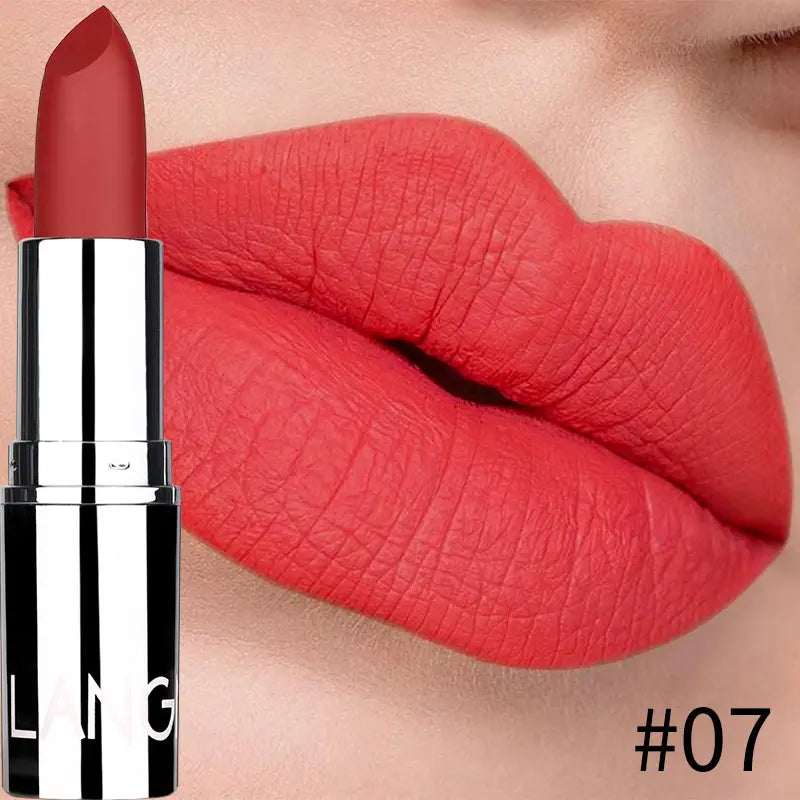 8-Color Velvet Matte Lipsticks - Waterproof & Moisturizing