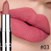 8-Color Velvet Matte Lipsticks - Waterproof & Moisturizing